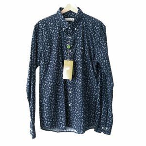 NEW $425 Etro Couture Dress Shirt!  e 41 (approx a medium)  Navy  White Paisleys